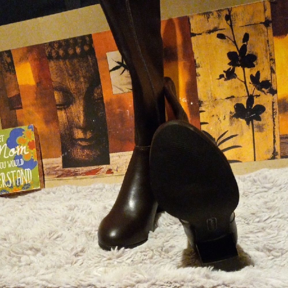 Comfortview Dark Brown Heeled Boots - Picture 6 of 6